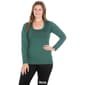 Plus Size 24/7 Comfort Apparel Scoop Neck Long Sleeve Tee - image 6