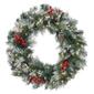 National Tree Pre-Lit 30in. Snowy Glacier Pine Wreath - image 1