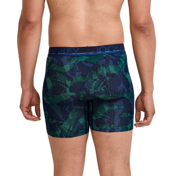 Mens Jockey® 3pk. True Style 6in. Leaves Boxer Brief - Blue/Green