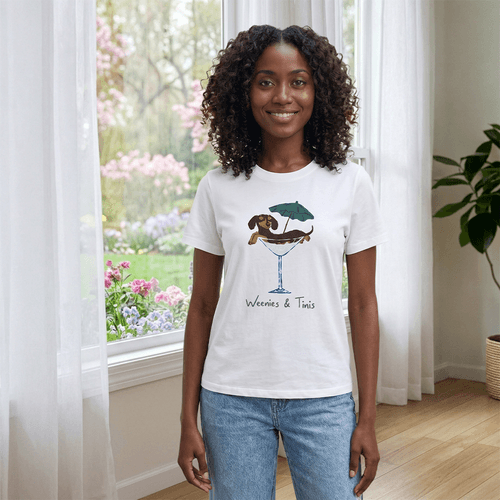 Womens Wildfox Short Sleeve Weenies & Tinis Graphic Tee - image 