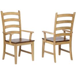 Besthom Brook Distressed Two-Tone Arm Chairs - Set of 2