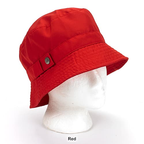 Womens Totes Bucket Band &amp; Snap Rain Hat