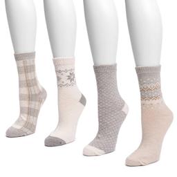 Womens Muk Luks 4Pk Boot Socks