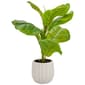 Life-Like Artificial Fiddle Plant in Ceramic Pot - image 1