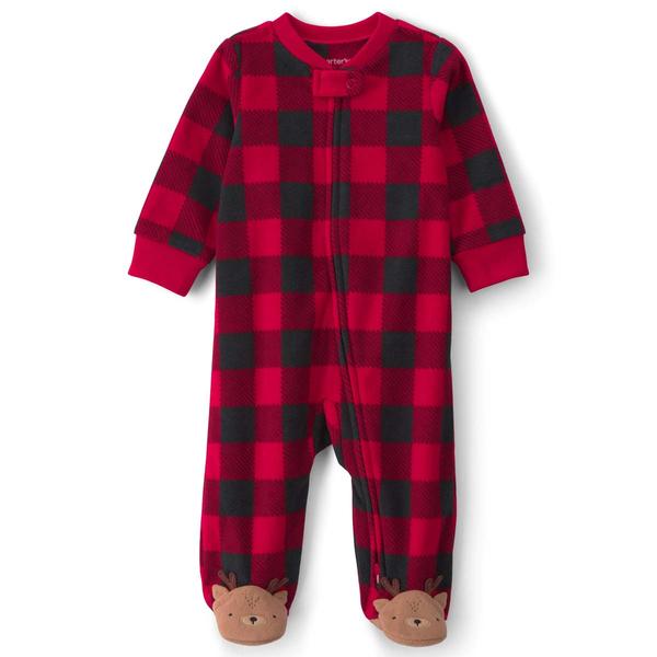 Baby Unisex (NB-9M) Carter''s(R) Buffalo Check Sleep & Play Pajamas - image 