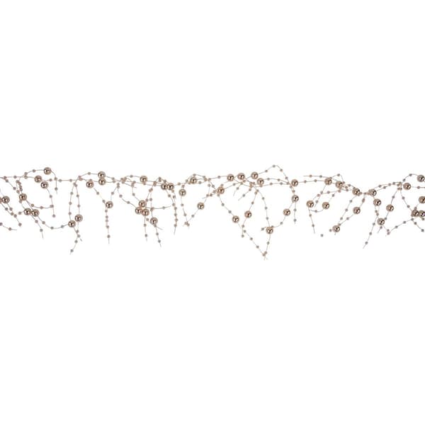 Northlight Seasonal Metallic Rose Gold Beaded Christmas Garland