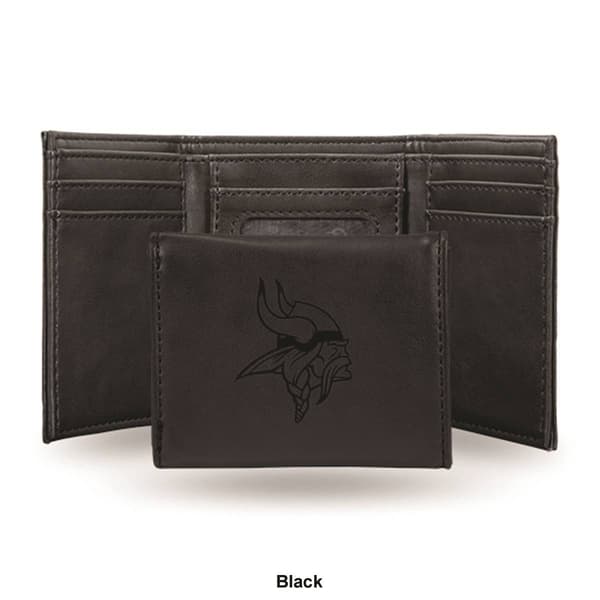 Mens NFL Minnesota Vikings Faux Leather Trifold Wallet