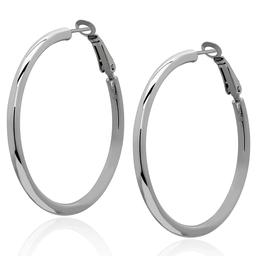 Gianni Argento 3x45mm Tubular Hoop Earrings