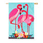 Evergreen Flamingo Garden Flag - image 1