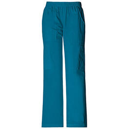 Womens Cherokee Elastic Waist Pants - Caribbean Blue