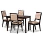 Baxton Studio Suvi Modern Dark Brown Wood 5pc. Dining Set - image 1