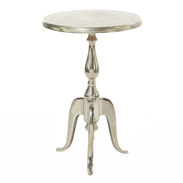 9th & Pike&#40;R&#41; Silver Aluminum Traditional Accent Table
