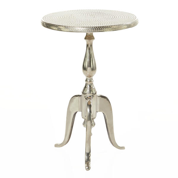 9th & Pike&#40;R&#41; Silver Aluminum Traditional Accent Table - image 