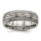 Mens Endless Affection(tm) 7mm Titanium Polished Diamond Cut Band - image 1