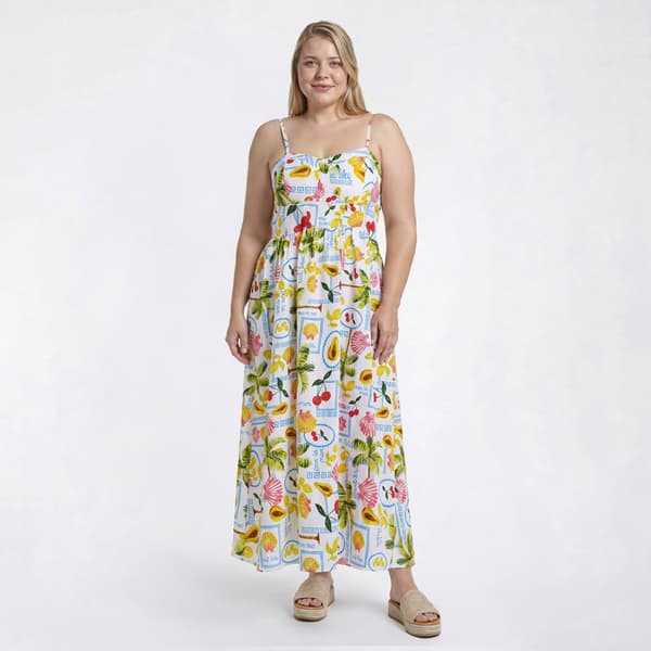 Juniors Plus Jolie & Joy Greek Airflow Bra Cup Bodice Dress - image 