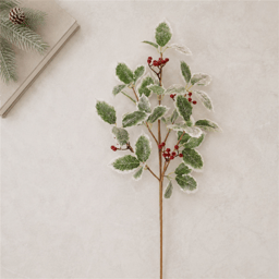 Melrose Holly Leaf & Berry Spray - Set of 2