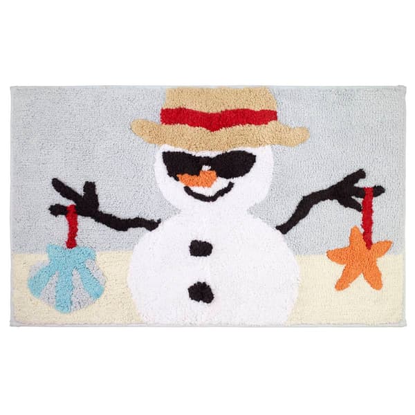Avanti Beach Snowman Bath Rug - image 