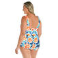Plus Size Maxine Joyful Blooms Shirred One Piece Floral Swimsuit - image 2
