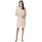 Womens Connected Apparel Asymmetrical Capelet Metallic Knit Dress - image 1
