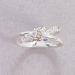 Ashley Cooper(tm) Silver & Crystal Knot Ring with Stones