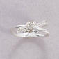 Ashley Cooper(tm) Silver & Crystal Knot Ring with Stones - image 1
