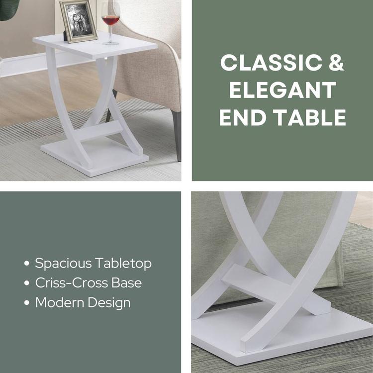 Convenience Concepts Newport Criss-Cross Chairside End Table