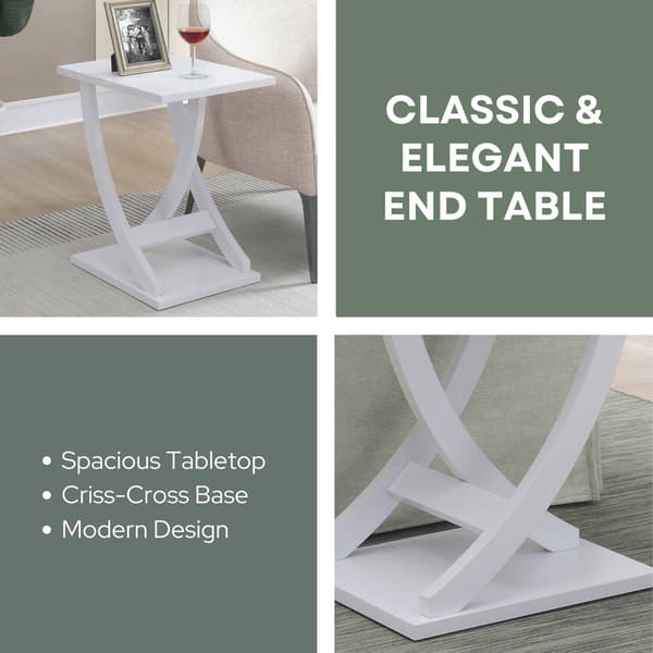 Convenience Concepts Newport Criss-Cross Chairside End Table