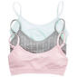 Girls (7-16) René Rofé® Eva 3pk. Seamless Burnout Bras - Pink - image 2
