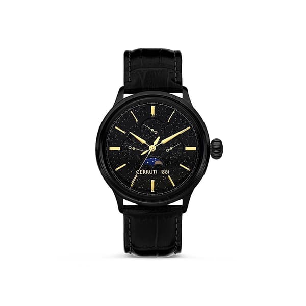 Mens Cerruti 1881 Dervio Black Dial/Blue Moon Watch-CIWGF2224606 - image 