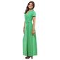 Womens Perceptions Short Sleeve Solid Side Knot Maxi Dress - image 4