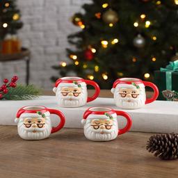 Mr. Christmas Santa Espresso Mugs - Set of 4