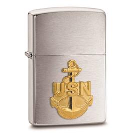 Zippo U.S. Navy Anchor Emblem Chrome Lighter