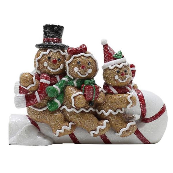 Gingerbread Family with Candy Cane Sled - image 