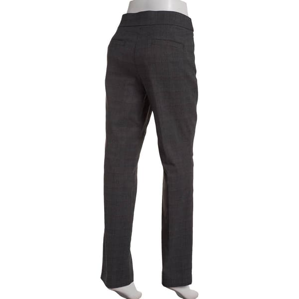 Petite Briggs Plaid Millennium Average Pants-Grey/Black