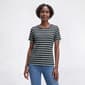 Womens Hasting & Smith Short Sleeve Stripe Round Neck Tee - image 1
