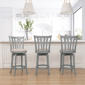 HH2 Home Savana Blue Wood Swivel Counter Height Stool - image 8