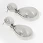 Steve Madden Silver Puffy Teardrop Drop Earrings - image 3