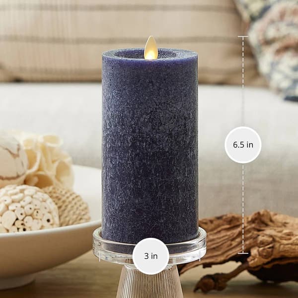 Luminaria 3x6.5 Sea Glass Fameless Pillar Candle