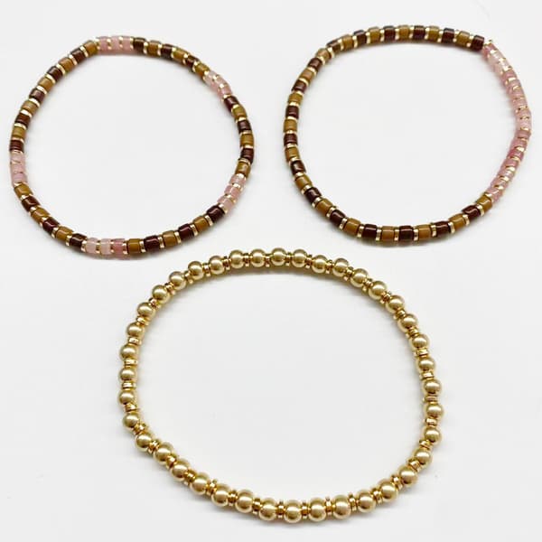 Ashley Cooper(tm) 3pc.  Enamel Stretch Bracelet - image 