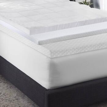 Bodipedic 4-Inch Hybrid Plush Loft Fiber and Memory Foam Mattress Bed Topper - Full