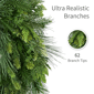 Puleo International 24in Pre-Lit Warm White LED Artificial Wreath - image 5