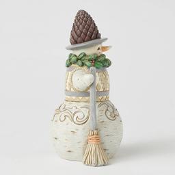 Jim Shore Woodland Glen Snowman Pinecone Hat Christmas Figurine