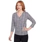 Womens Hearts of Palm All About Olive 3/4 Sleeve Tonal Vines Tee - image 3
