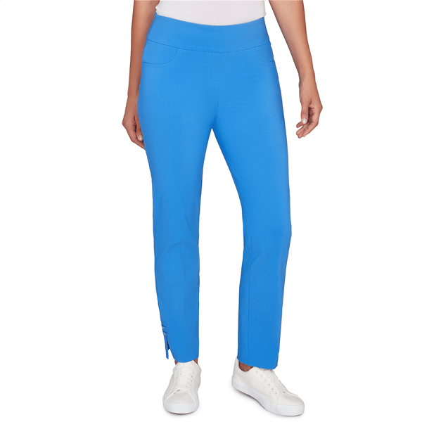 Womens Heart''s of Palm Embraceable Blue Solid Tummy Slimming Ank