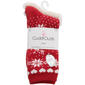 Womens Cuddl Duds 2Pk Reindeer Snowflake Knit Crew Sock - image 1