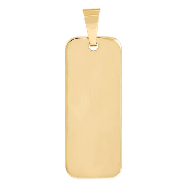 Gold Classics&#40;tm&#41; Yellow Gold Solid Long Flat Bar Charm Pendant - image 