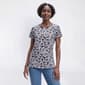 Petite Preswick & Moore(R) Short Sleeve Toile Floral Tee - image 1