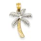 Gold Classics&#40;tm&#41; 14k. & Rhodium Palm Tree Pendant - image 1