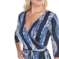 Womens White Mark Blue Snake Print Wrap Dress - image 3