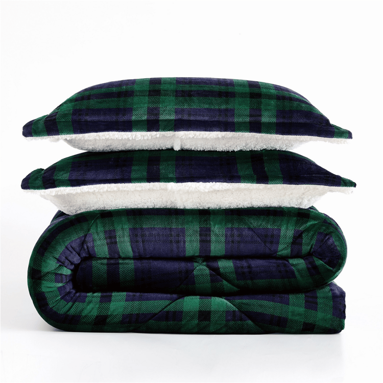 Truly Soft Cuddle Warmth Tartan Plaid 3pc. Comforter Set